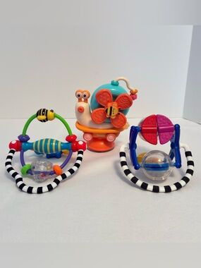Nuby Silly Spinwheel/ Sassy Fascination Station/ SnailySpin Buzzing Bee Toys